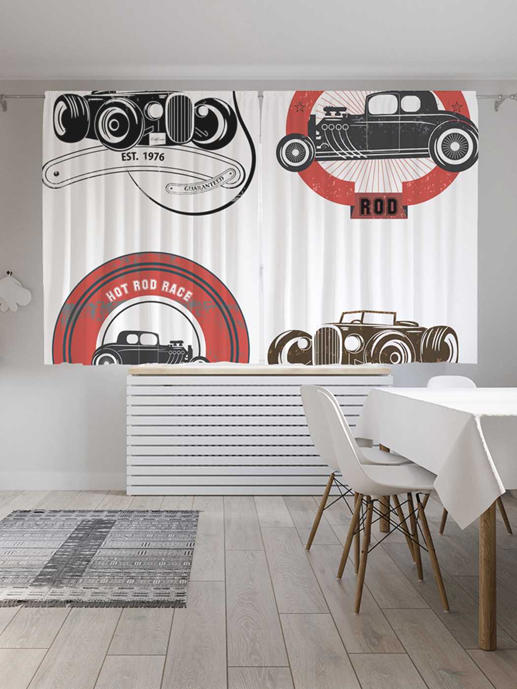 

Классические шторы JoyArty "Старинные машины", серия Oxford DeLux, 2 полотна 145x180 см, Старинные машины