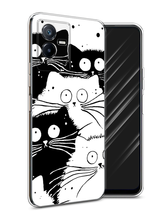 

Чехол Awog на Vivo Y73t "Коты черно-белые", Черный;белый, 268050-2