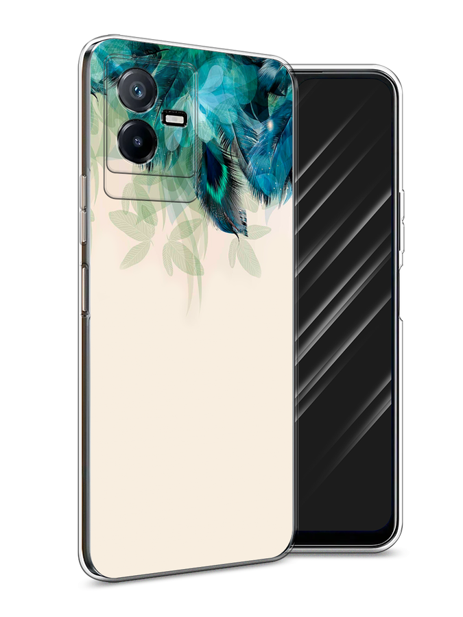 

Чехол Awog на Vivo Y73t "Перья голубого цвета", Бежевый;синий;голубой, 268050-2
