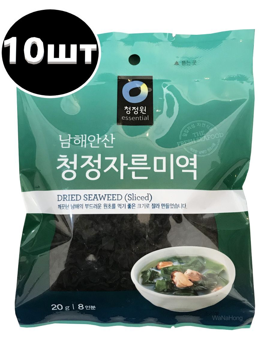 

Морская капуста Daesang соленая варено-сушеная, 20 г * 10 шт