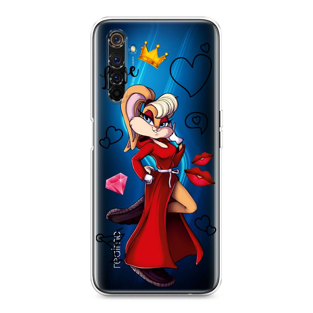 

Чехол на Realme 6 Pro "Rich Lola Bunny", Красный;бежевый;оранжевый, 252850-6