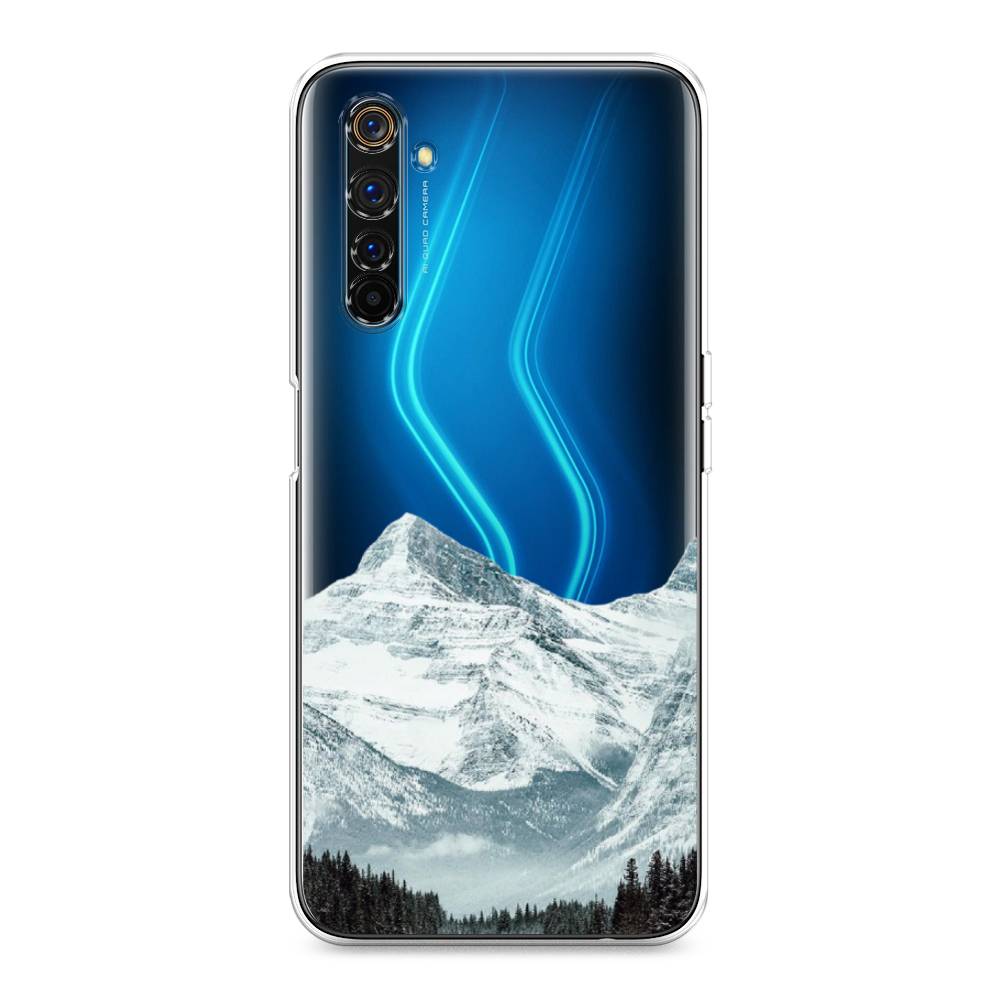 

Чехол на Realme 6 Pro "Горы арт 1", Белый;зеленый, 252850-2