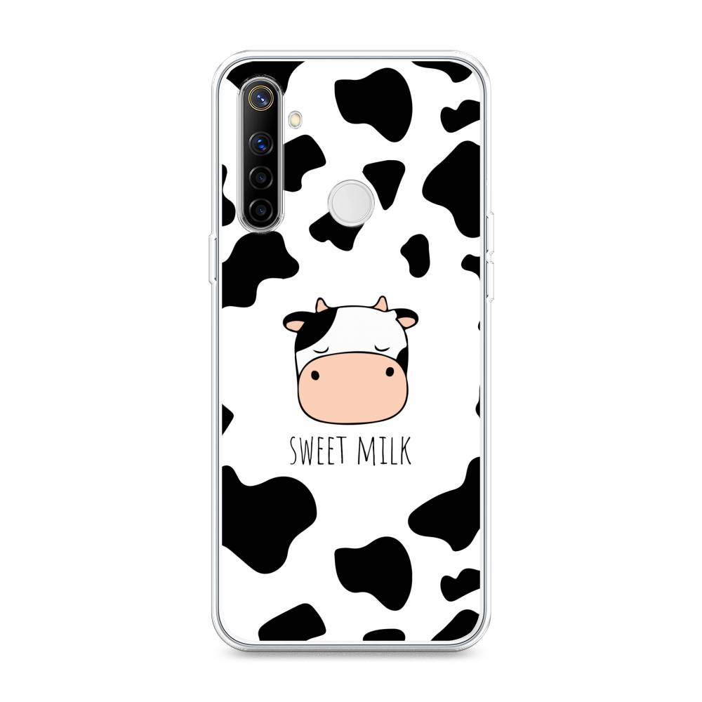 

Чехол на Realme 6i "Sweet milk", Розовый;белый;черный, 252950-1