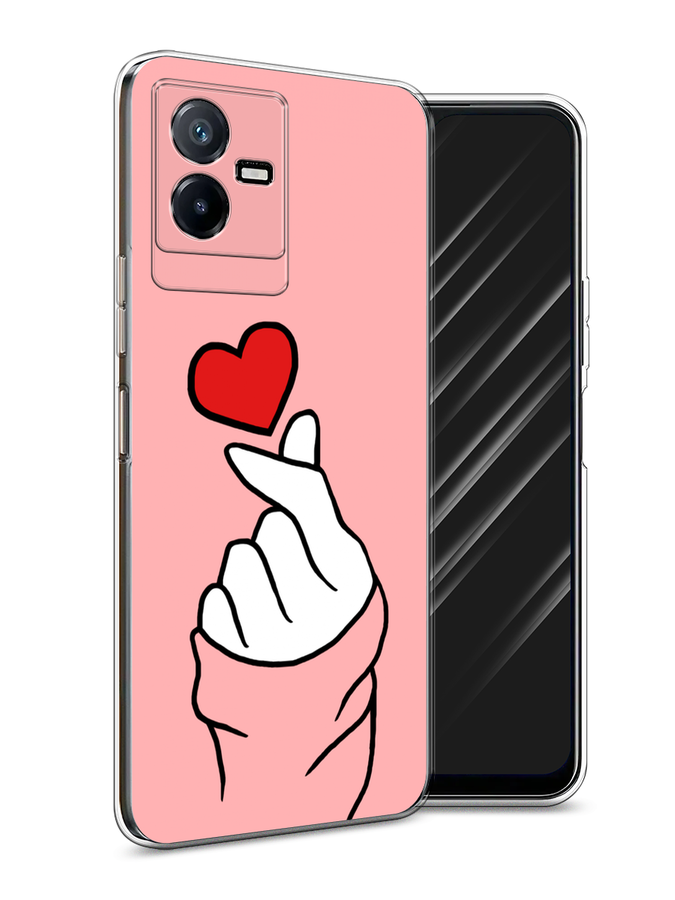 

Чехол Awog на Vivo Y73t "Милое сердечко", Белый;красный;черный, 268050-7