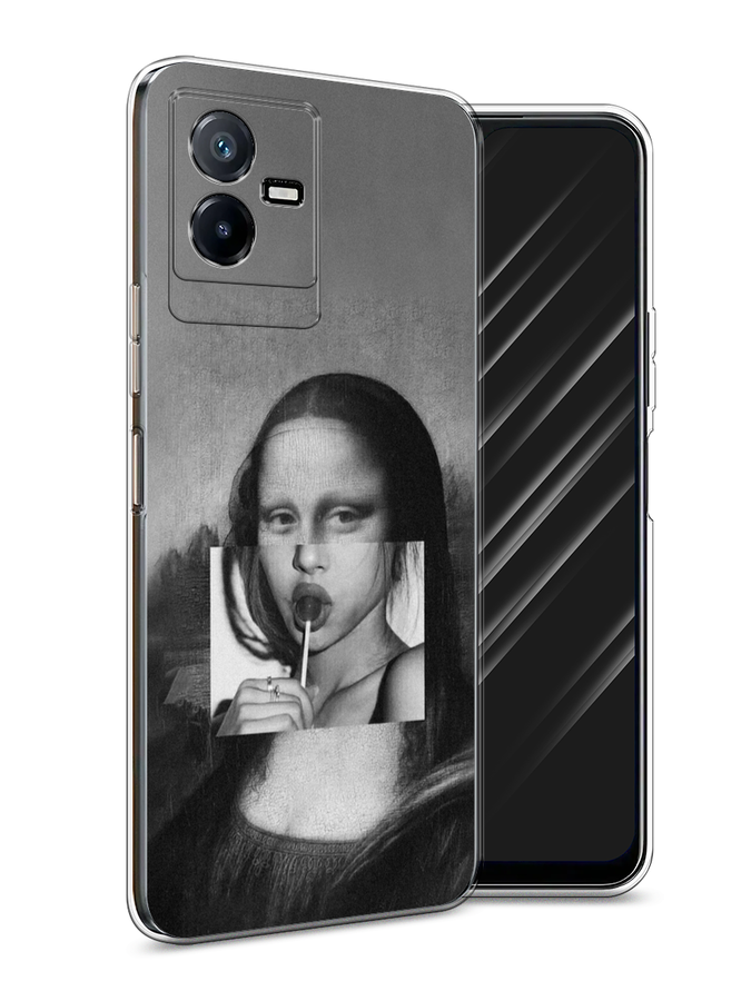 

Чехол Awog на Vivo Y73t "Mona Lisa sucking lollipop", Серый, 268050-9