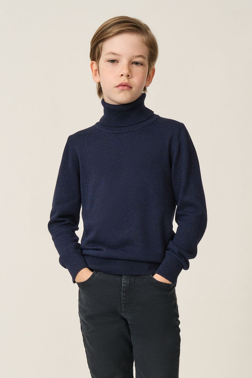 

Водолазка детская BAON BK7223501, DEEP NAVY MELANGE, 146, Синий, BK7223501