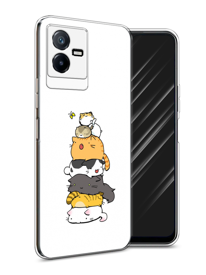 

Чехол Awog на Vivo Y73t "Бутерброд из котиков", Коричневый;белый;серый, 268050-10