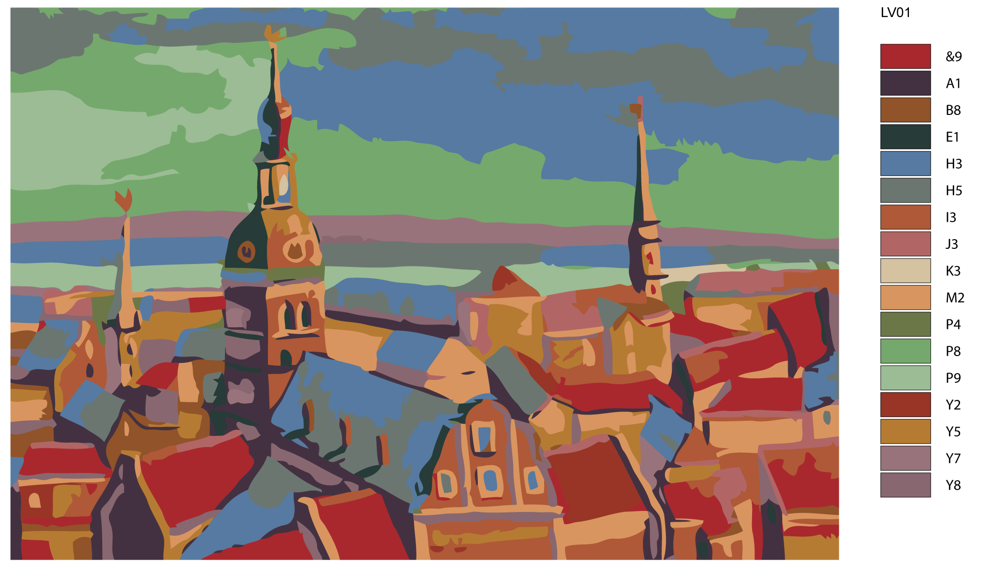 

Картина по номерам, Живопись по номерам, 80 x 120, LV01