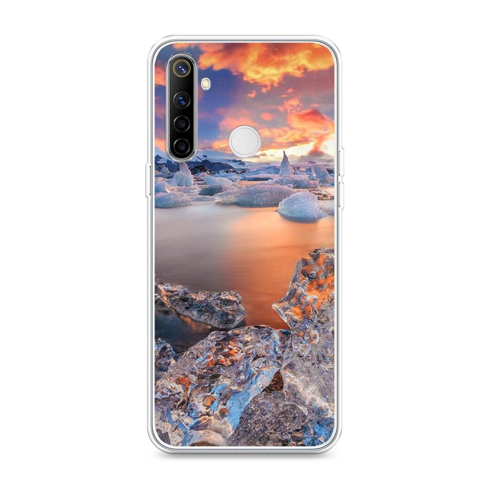 

Чехол на Realme 6i "Ледники", Синий;оранжевый, 252950-2