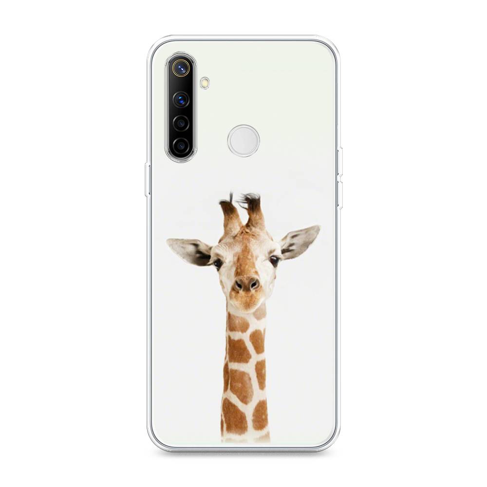 

Чехол на Realme 6i "Любопытный жираф", Бежевый;коричневый, 252950-1