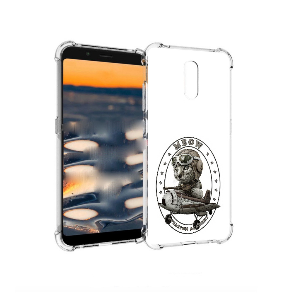 

Чехол MyPads Tocco для Nokia C2 кот в самолете (PT227055.113.395), Прозрачный, Tocco