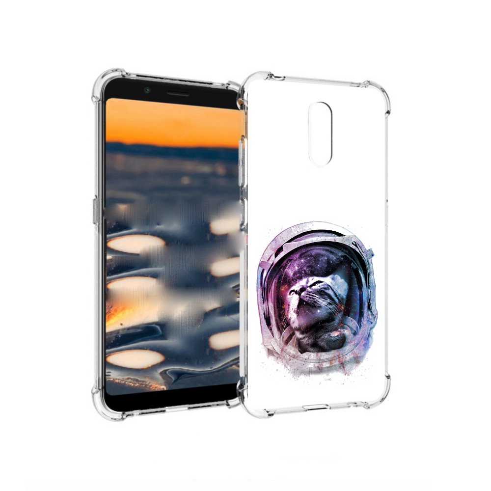 

Чехол MyPads Tocco для Nokia C2 кот в шлеме (PT227055.113.396), Прозрачный, Tocco