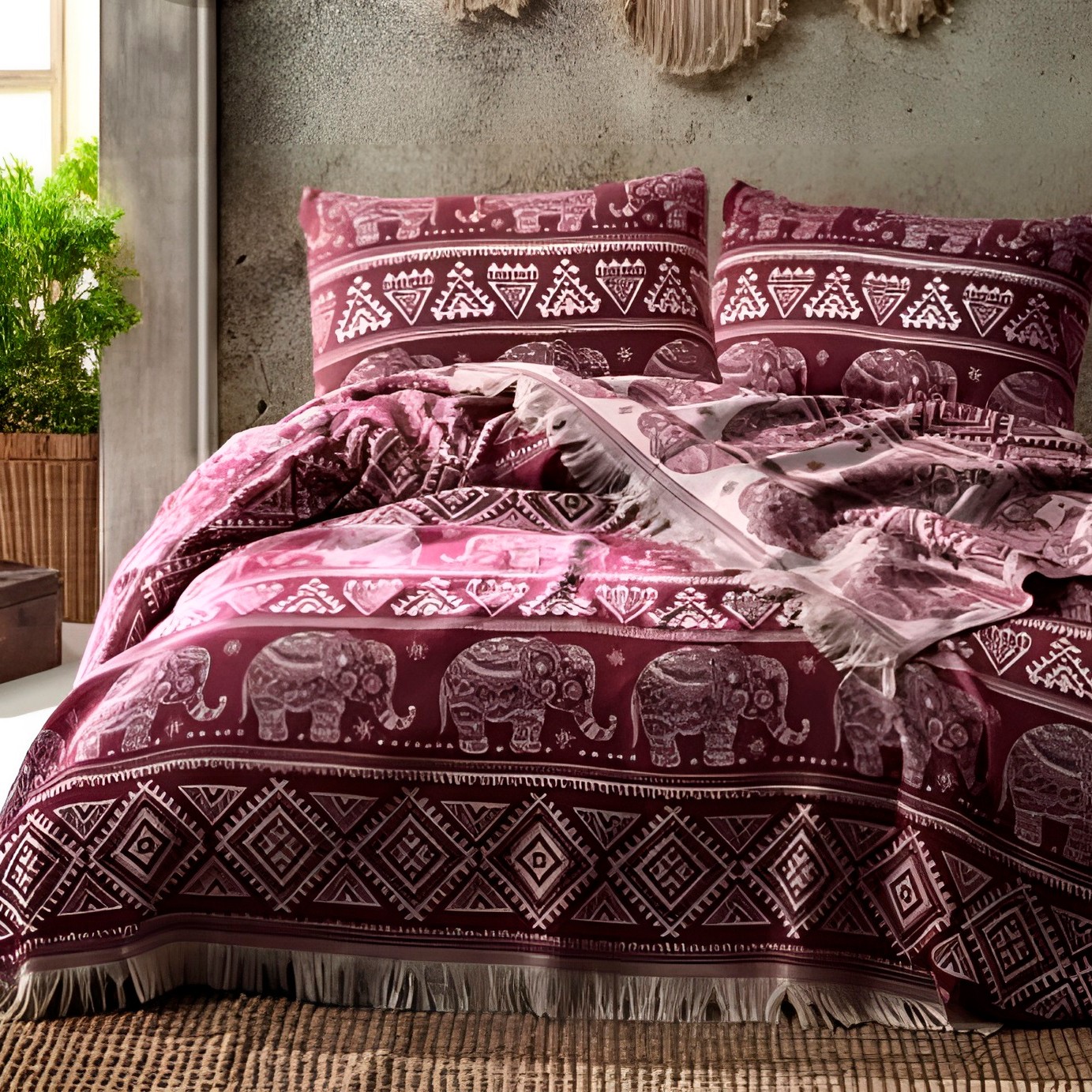 

Покрывало ELEPHANT BED SPREAD цвет красный (RED) 205x240