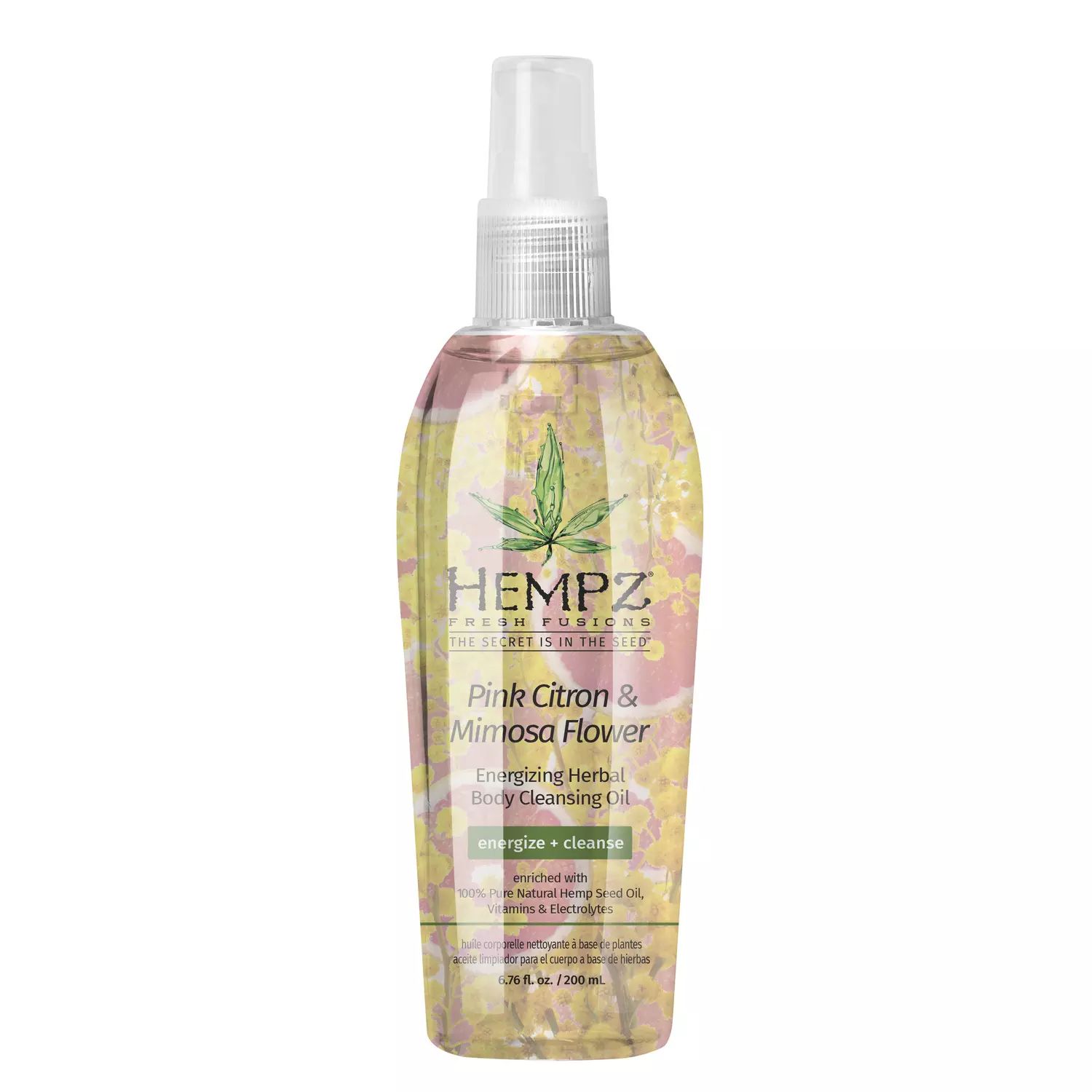 Масло очищающее Pink Citron & Mimosa Flower Energizing Herbal Body Cleansing Oil 200ml