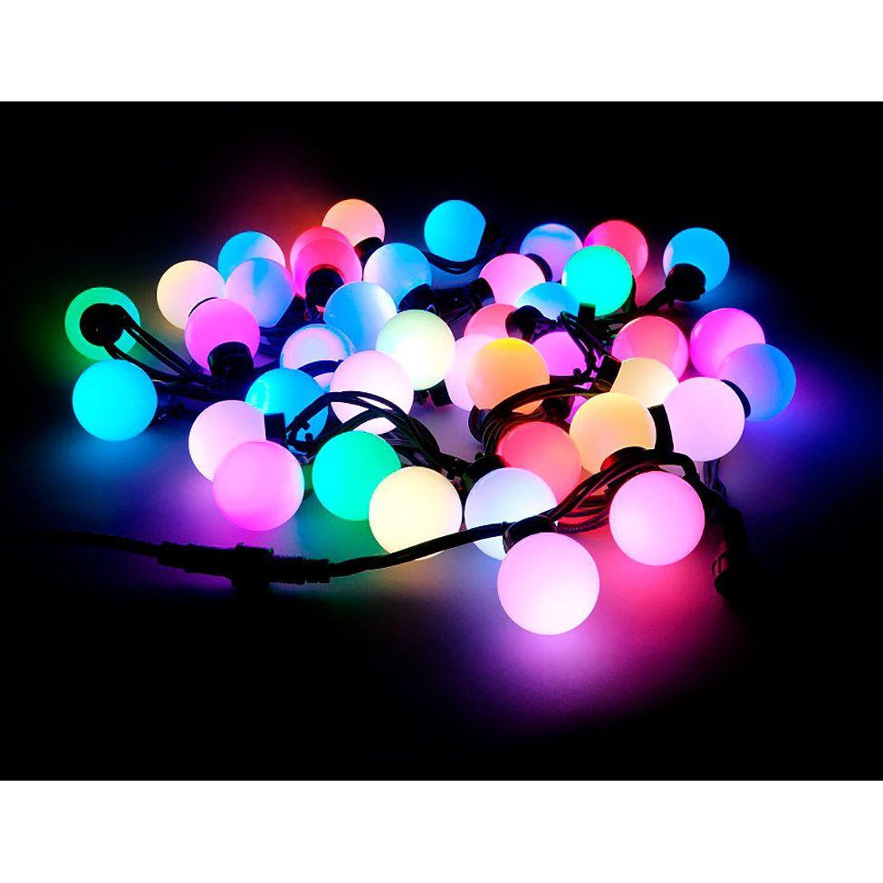 Световая гирлянда новогодняя Торг Хаус LED-RGB-F/60L 10 м разноцветный