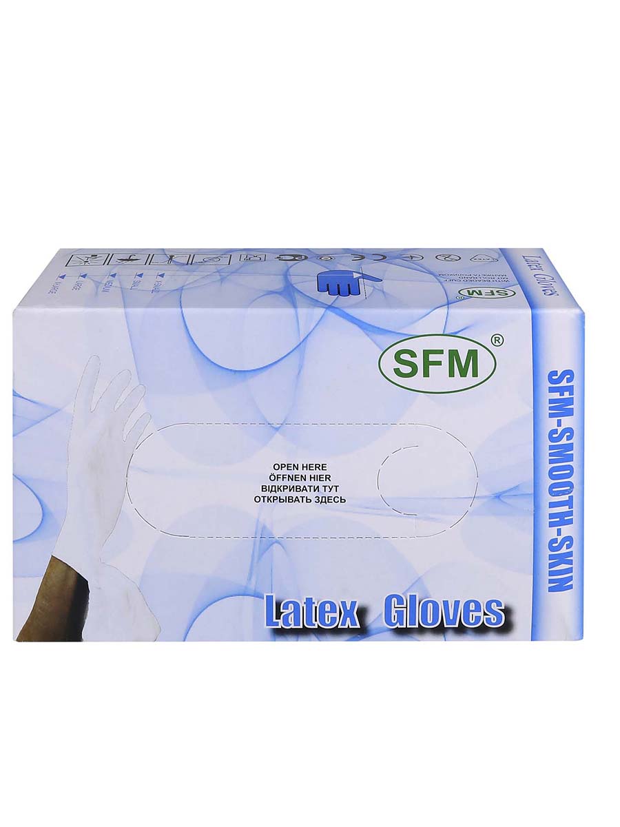 Перчатки медицинские SFM Hospital Products SMOOTH SKIN 50/S/белый 50 пар