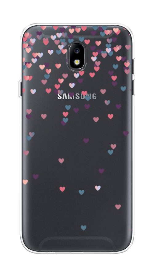 

Чехол на Samsung Galaxy J7 2017 "Посыпка сердечки", Розовый;фиолетовый, 23150-3