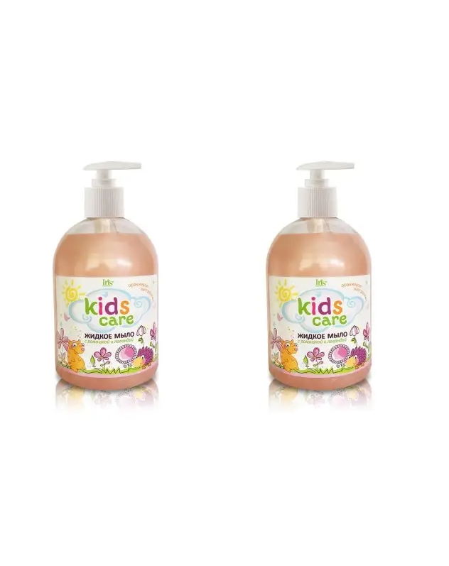 Детское жидкое мыло Iris Kids Care, Ромашкой и лавандой, 500 мл, 2 шт