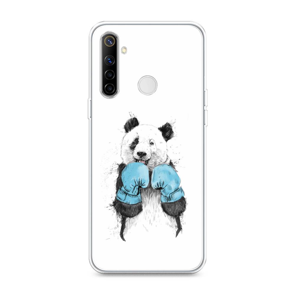 

Чехол на Realme 6i "Панда боксер", Голубой;белый;серый, 252950-1