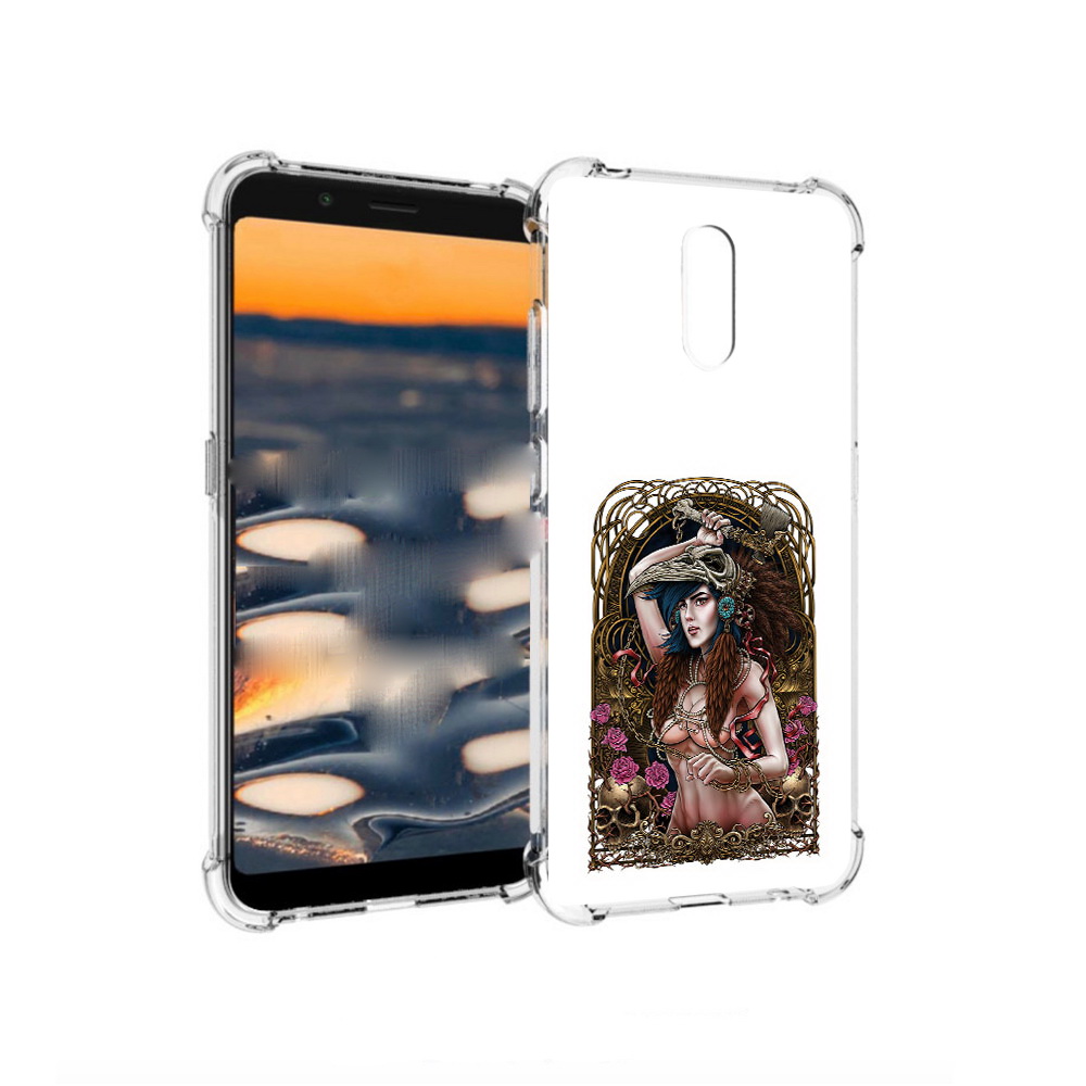 

Чехол MyPads Tocco для Nokia C2 красивая девушка рисунок (PT227055.113.407), Прозрачный, Tocco