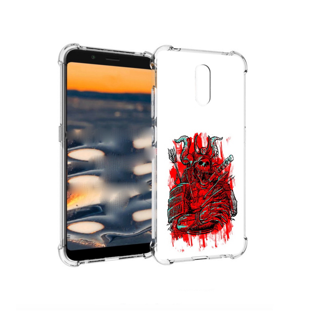 

Чехол MyPads Tocco для Nokia C2 красный скелет воин (PT227055.113.413), Прозрачный, Tocco