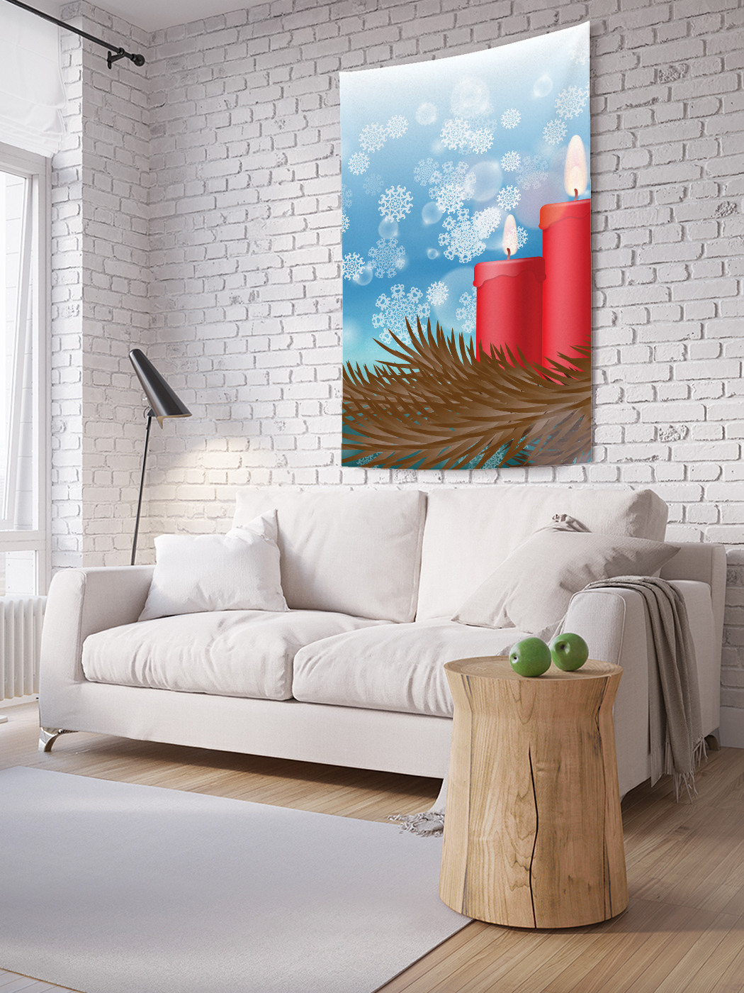 

Вертикальное фотопанно на стену JoyArty Зимние свечи 100x150 см, Зимние свечи