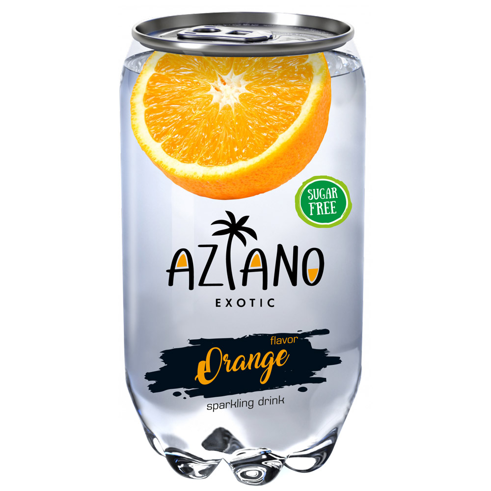 Газированный напиток Aziano апельсин сильногазированный 0,35 л