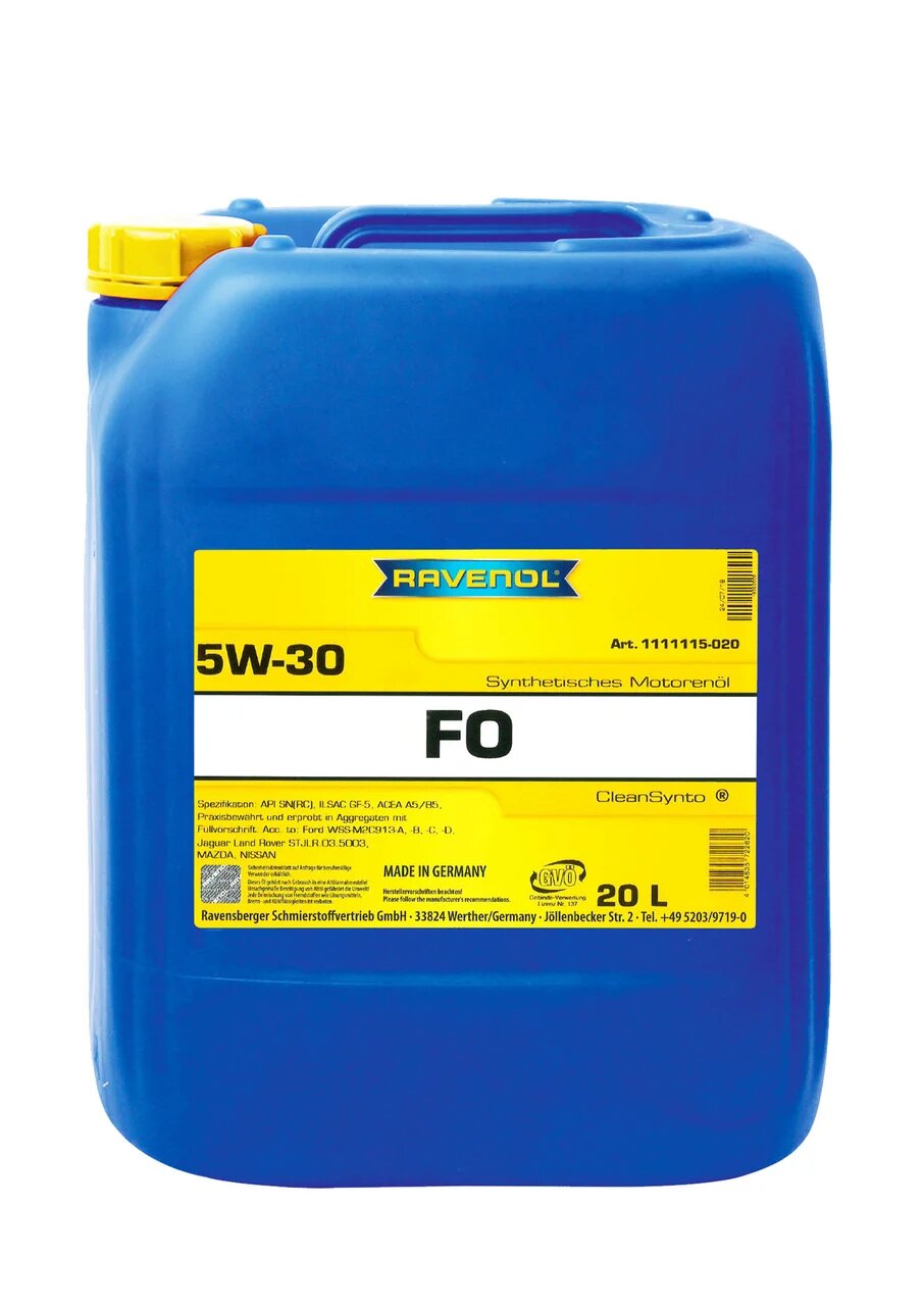 

Ravenol Масло Моторное Ravenol 1111115-020-01-999 /1111115-020-01-999/ Fo Sae 5w-30 ( 20л)