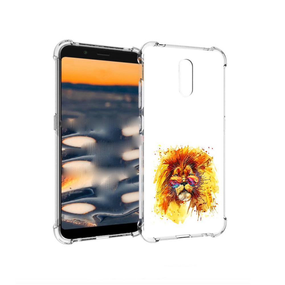 

Чехол MyPads Tocco для Nokia C2 лев в очках (PT227055.113.436), Прозрачный, Tocco