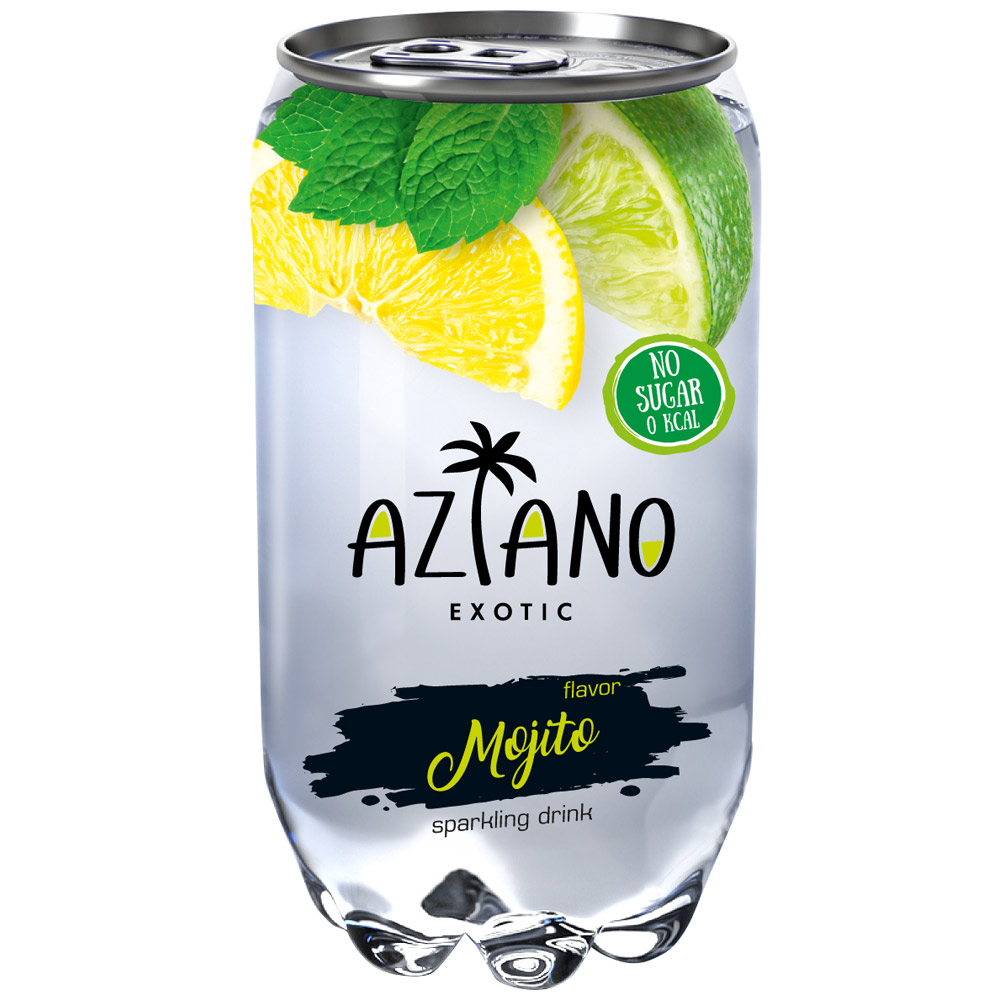 Газированный напиток Aziano мохито сильногазированный 0,35 л