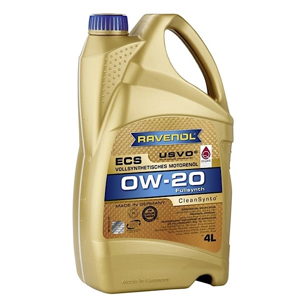 фото Масло моторное ravenol 4014835718593 /111110200401999/ ecs ecosynth sae 0w-20 ( 4л) реком