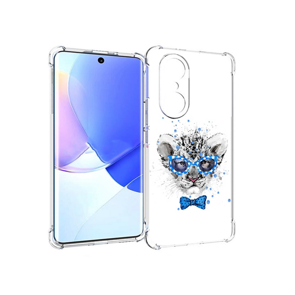 

Чехол MyPads Tocco для Honor 60 Pro тигренок с бабочкой, Прозрачный, Tocco