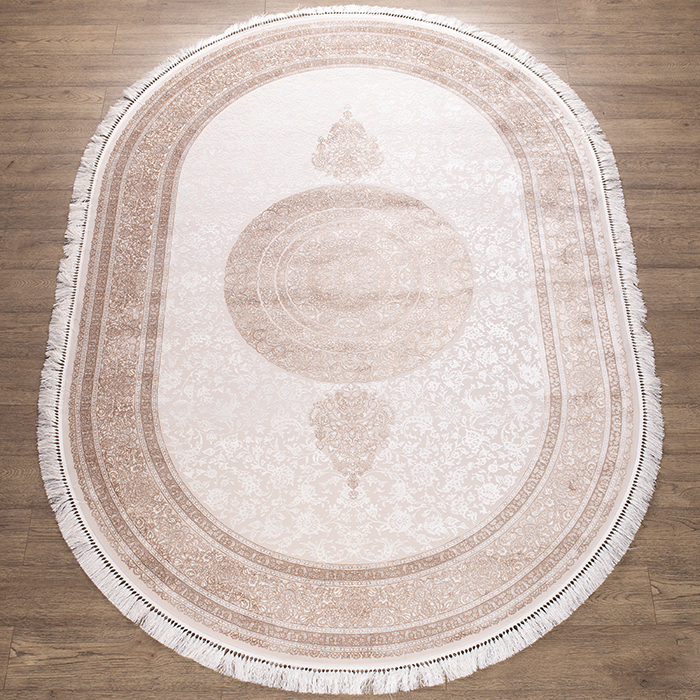 

Ковёр Kitroom Semerkand 80x150 овальный бежевый 1302F