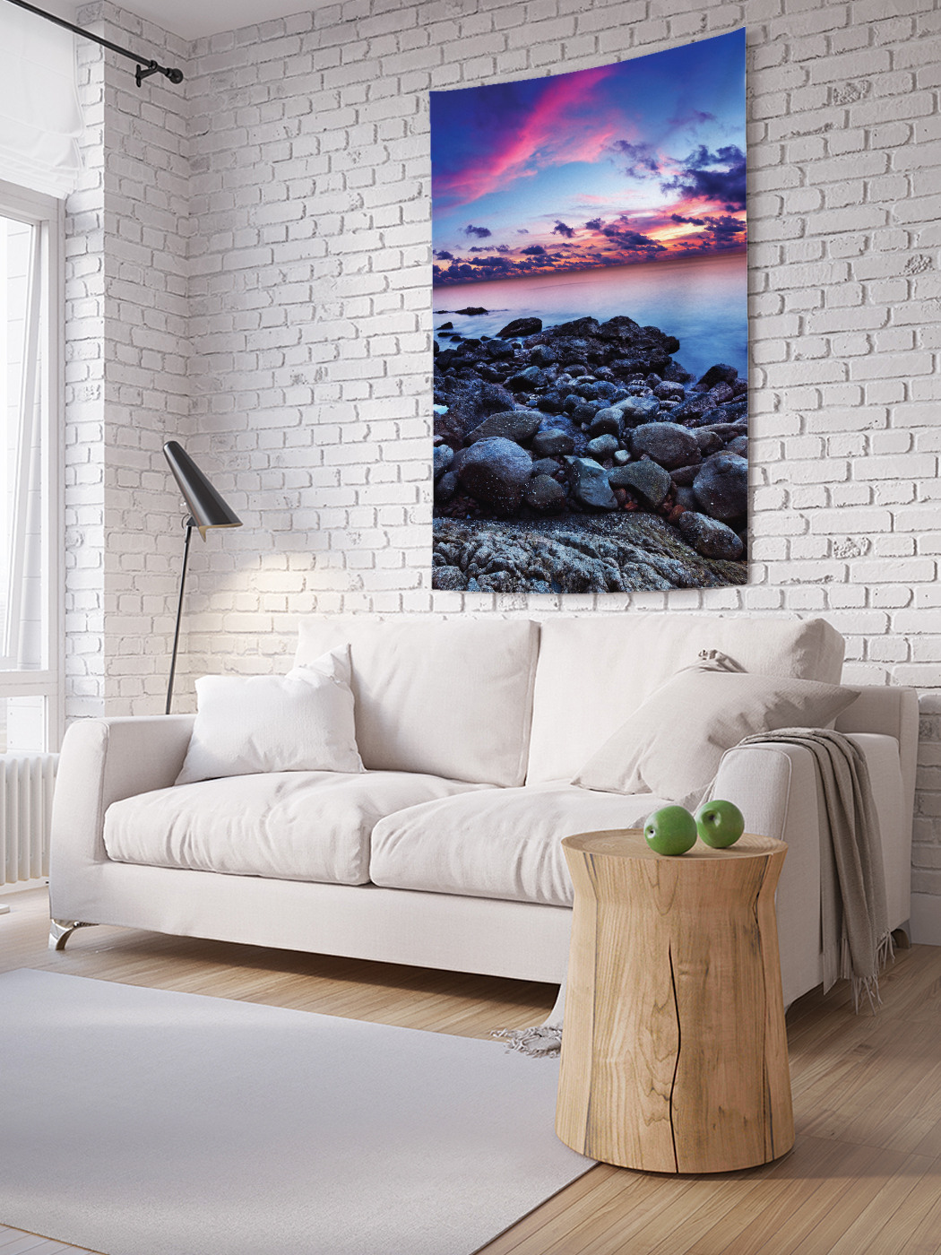 

Вертикальное фотопанно на стену JoyArty Каменный берег под луной 100x150 см, Каменный берег под луной