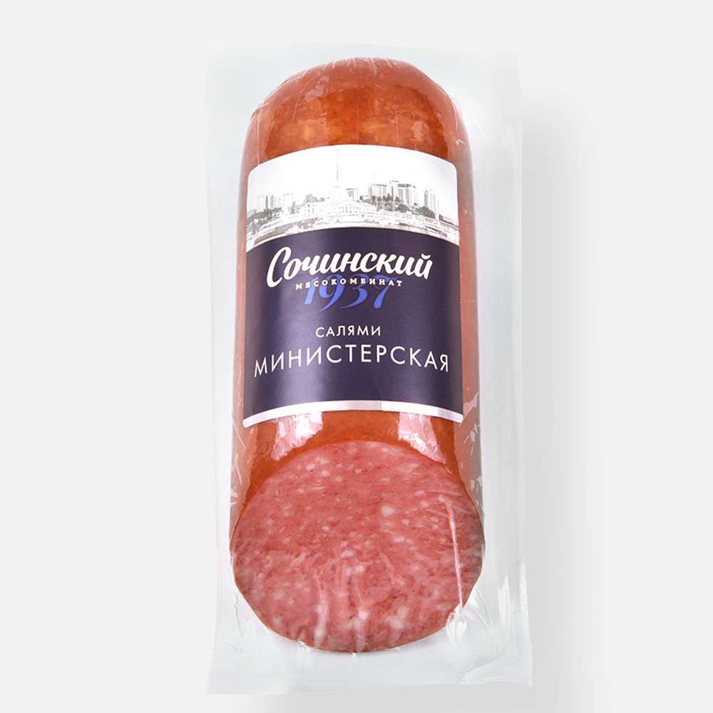 

Колбаса Сочинский мясокомбинат Салями Министерская варено-копченая 400 г
