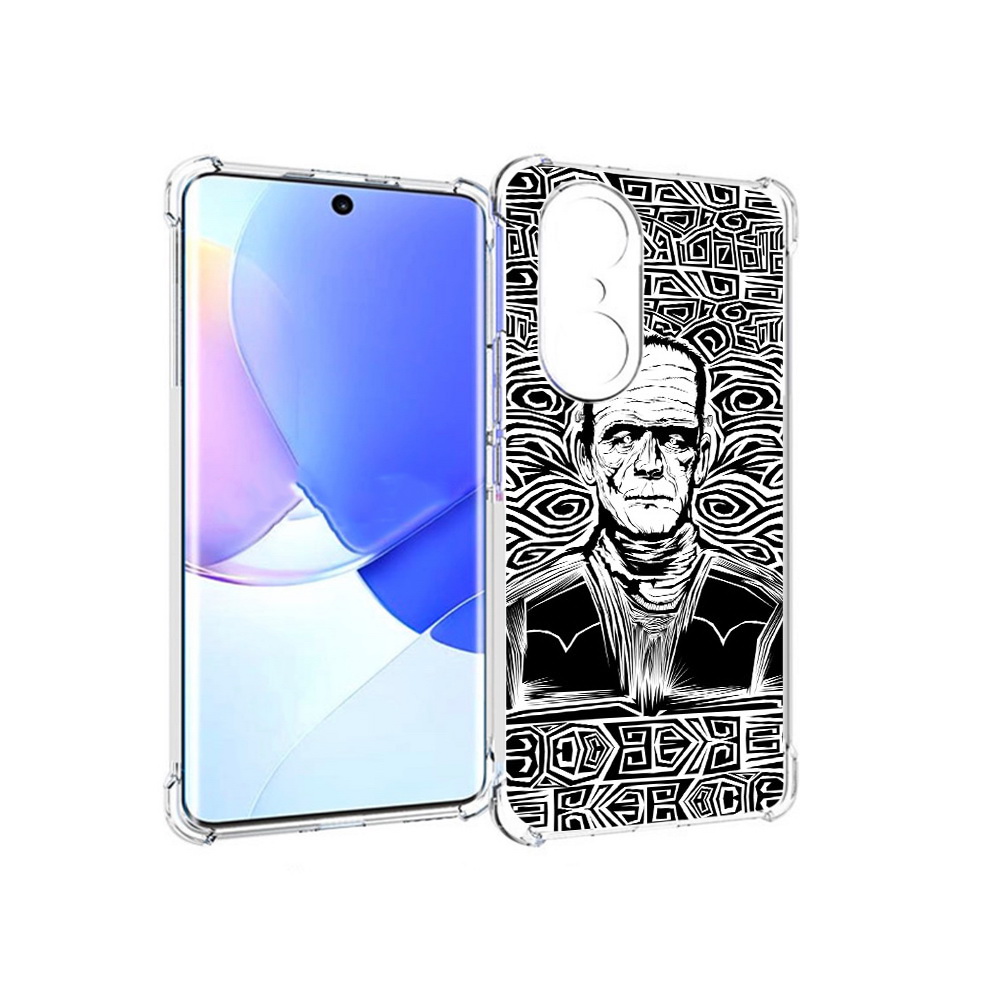 

Чехол MyPads Tocco для Honor 60 Pro франкенштейн черно белый, Прозрачный, Tocco
