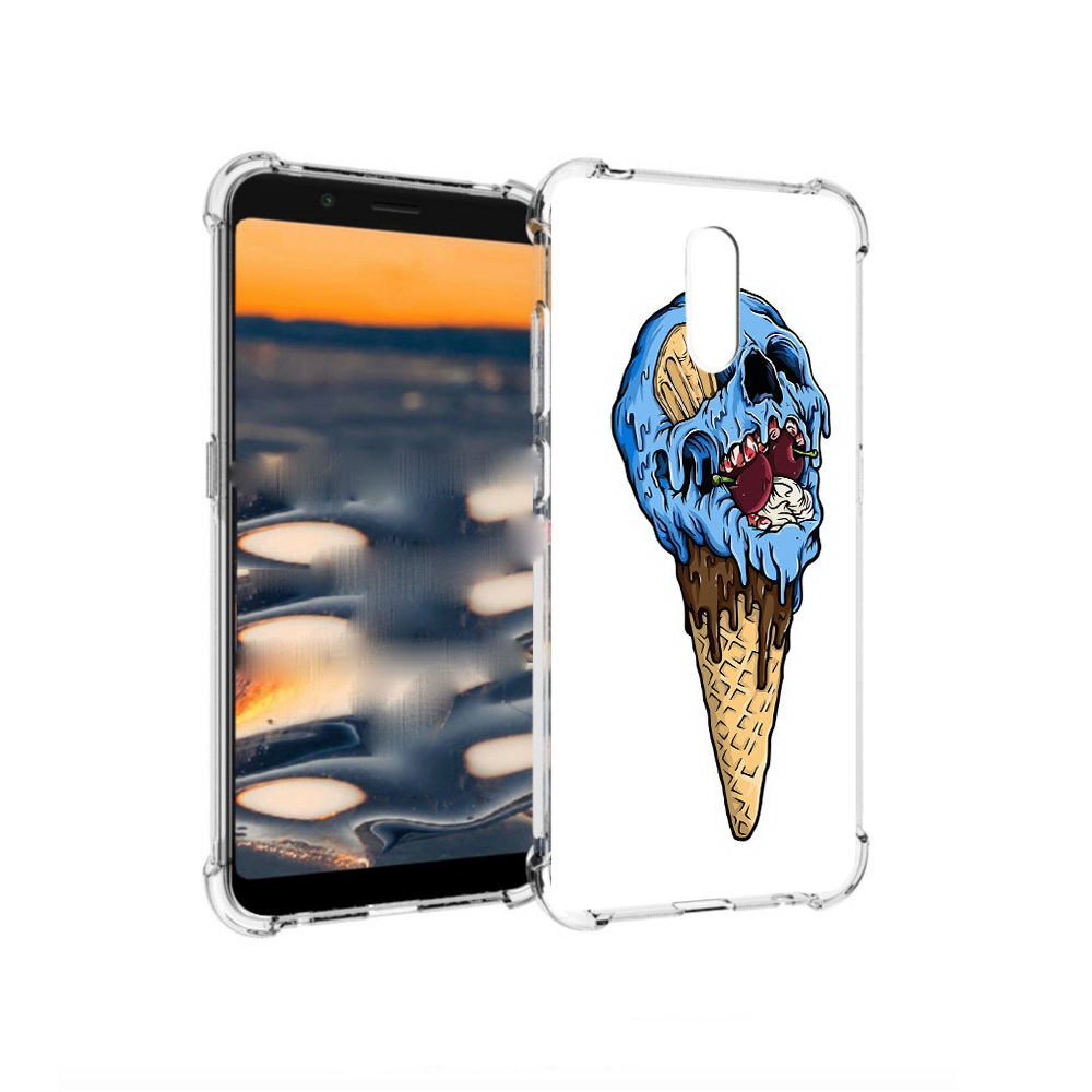 

Чехол MyPads Tocco для Nokia C2 мороженное череп (PT227055.113.484), Прозрачный, Tocco