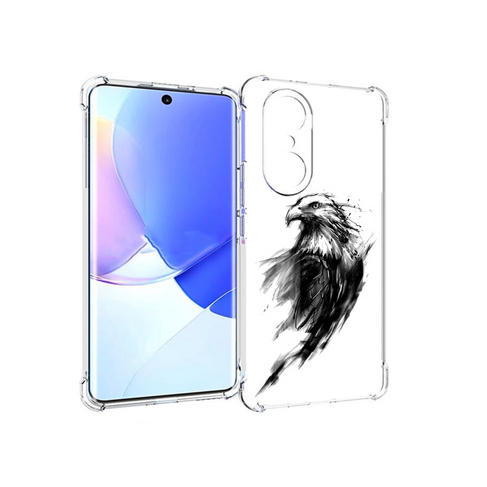 

Чехол MyPads Tocco для Honor 60 Pro чб птица, Прозрачный, Tocco
