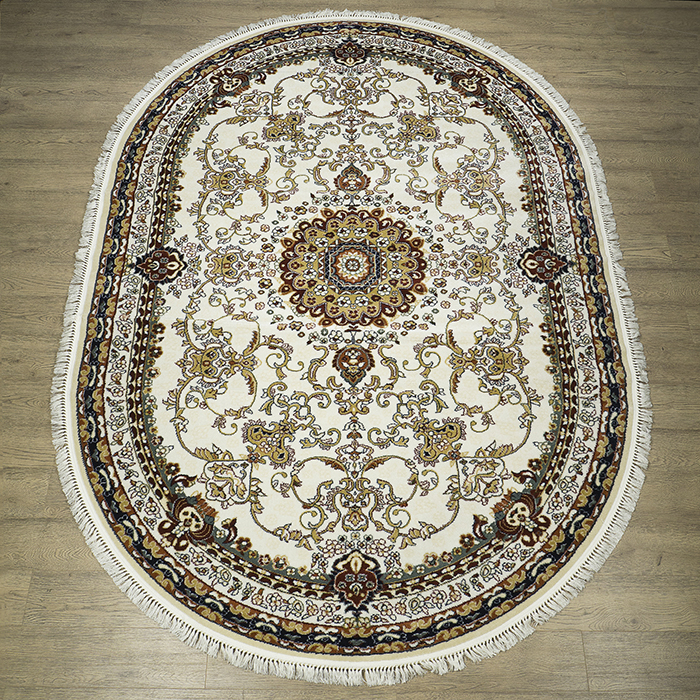 

Ковёр Kitroom Истанбул 70x135 овальный кремовый 27901