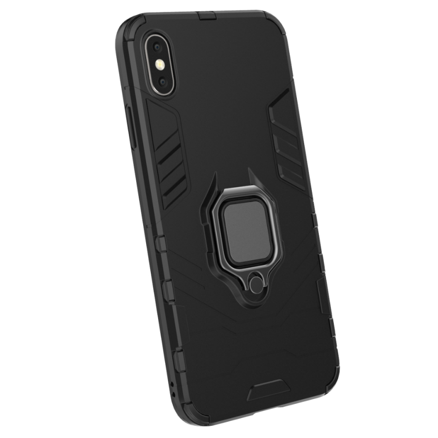 фото Чехол противоударный для iphone xr 6.1", armor ring holder, черный grand price