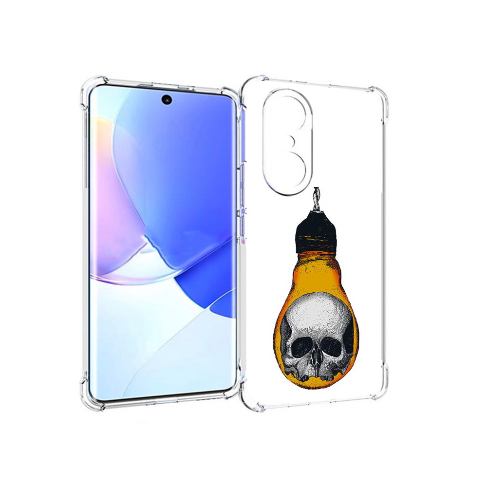 

Чехол MyPads Tocco для Honor 60 Pro череп в лампочке, Прозрачный, Tocco
