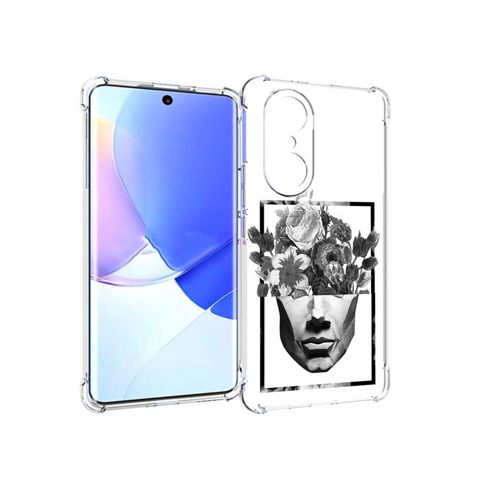 

Чехол MyPads Tocco для Honor 60 Pro черно белая ваза в абстракции, Прозрачный, Tocco