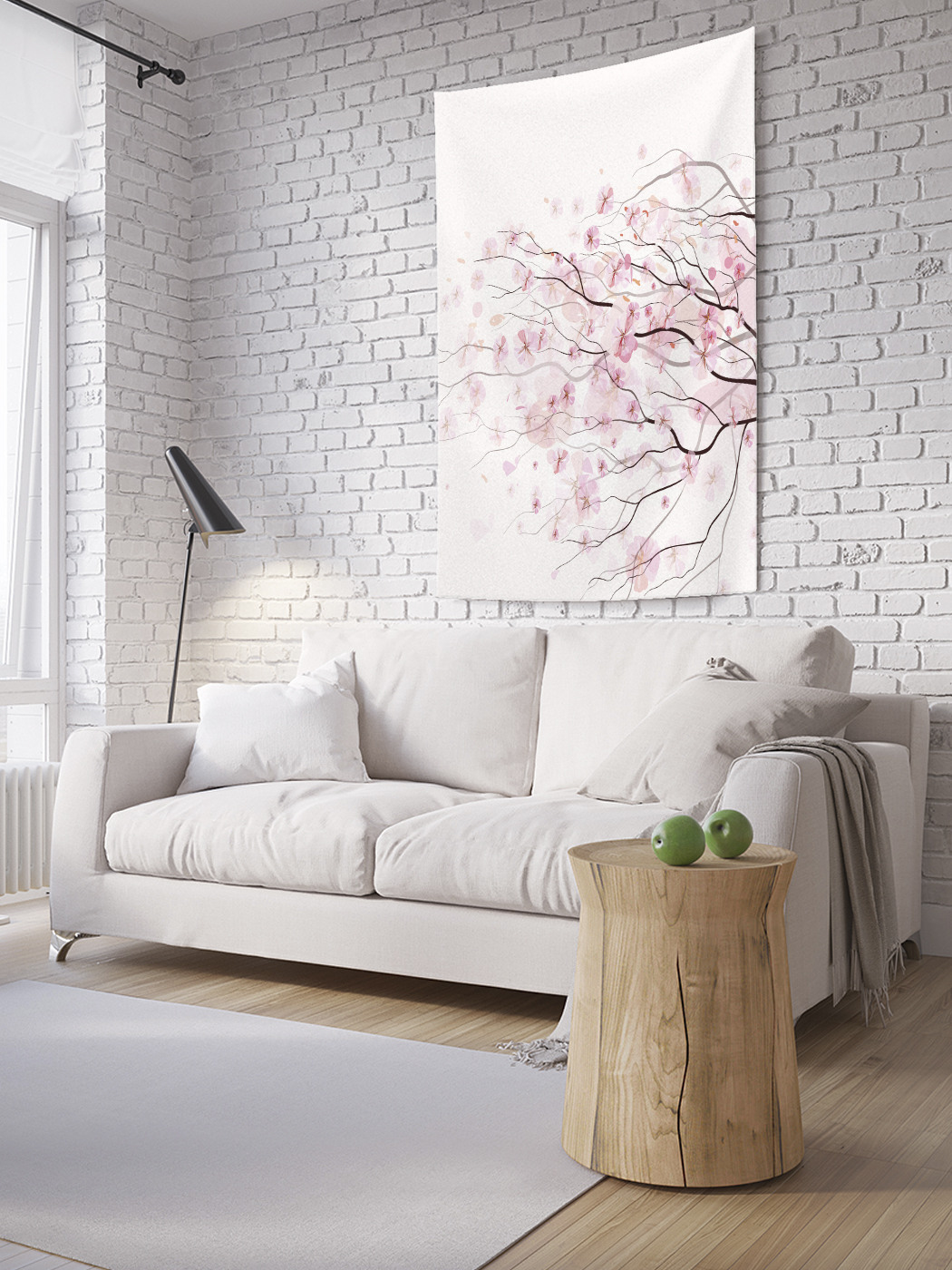 

Вертикальное фотопанно на стену JoyArty Весенние ветки под ветром 150x200 см, Весенние ветки под ветром