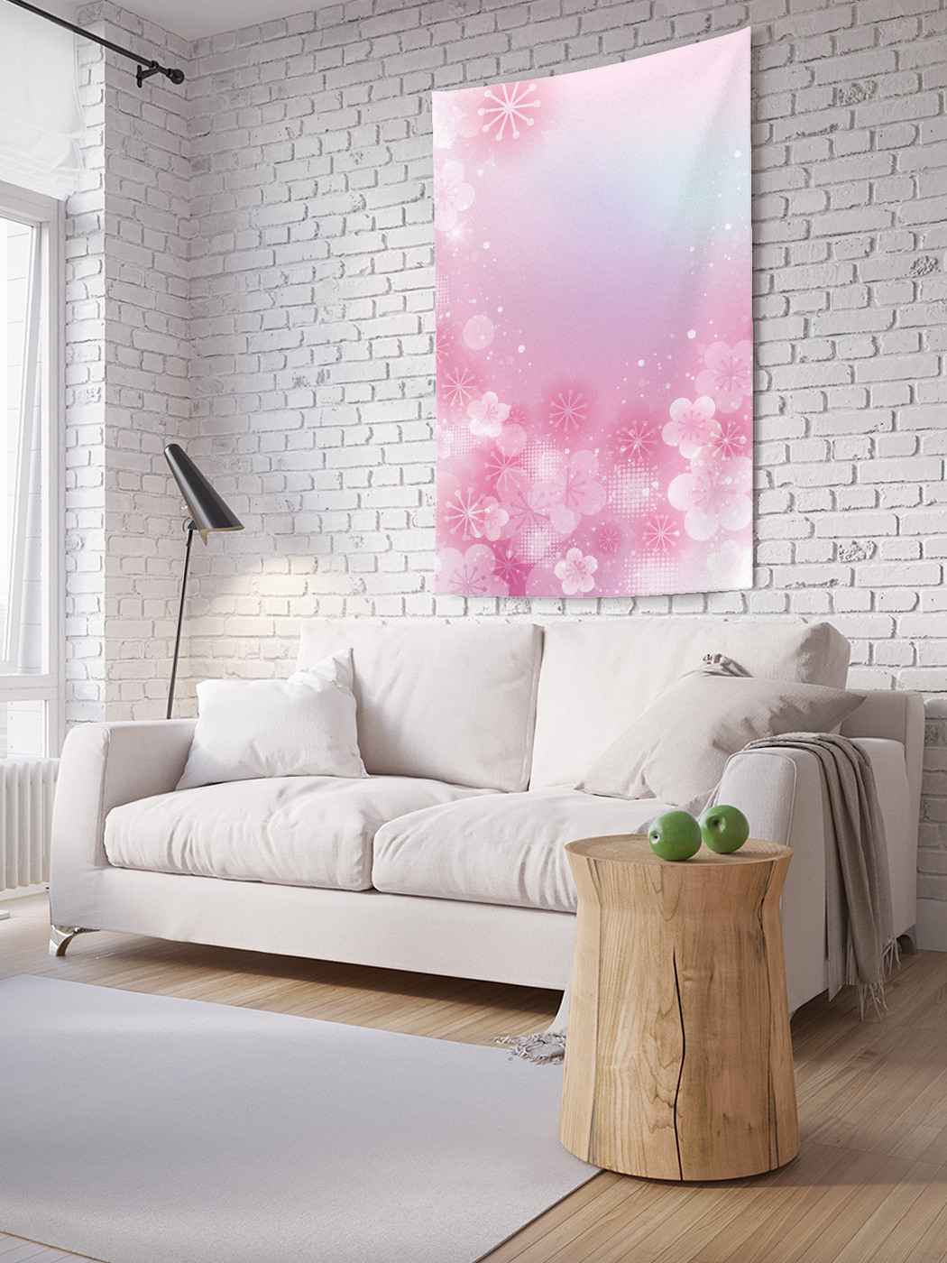 

Вертикальное фотопанно на стену JoyArty Снежные цветы 150x200 см, Снежные цветы