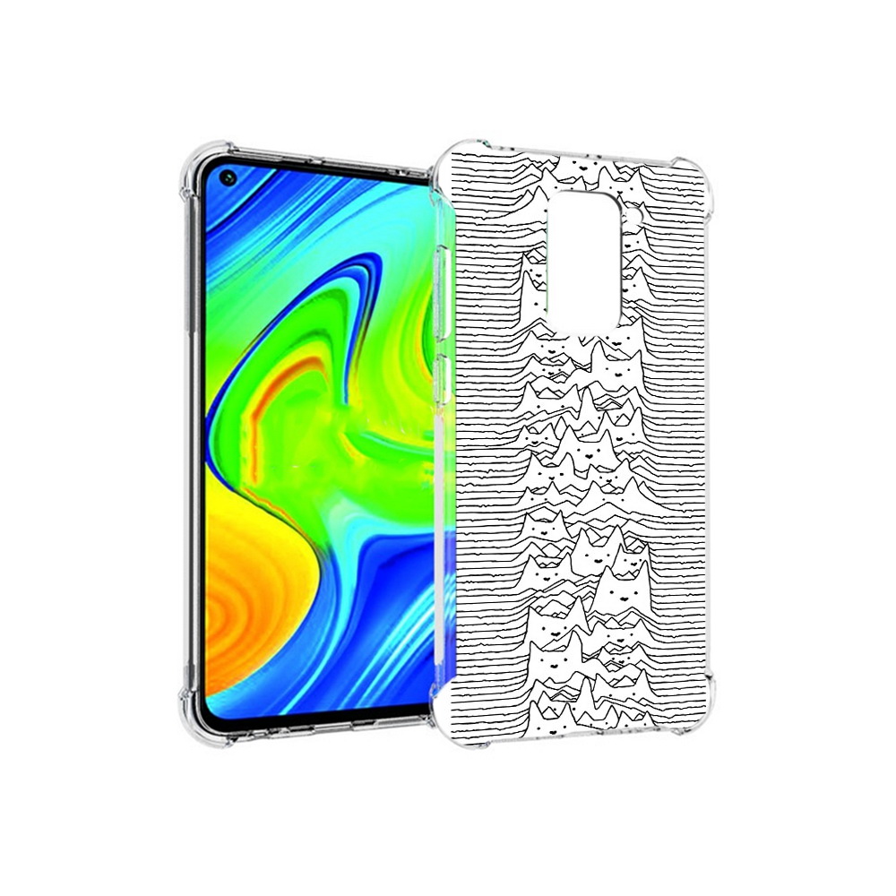 Чехол MyPads Tocco для Xiaomi Redmi Note 9 черно белые коты 3D (PT150805.258.682)