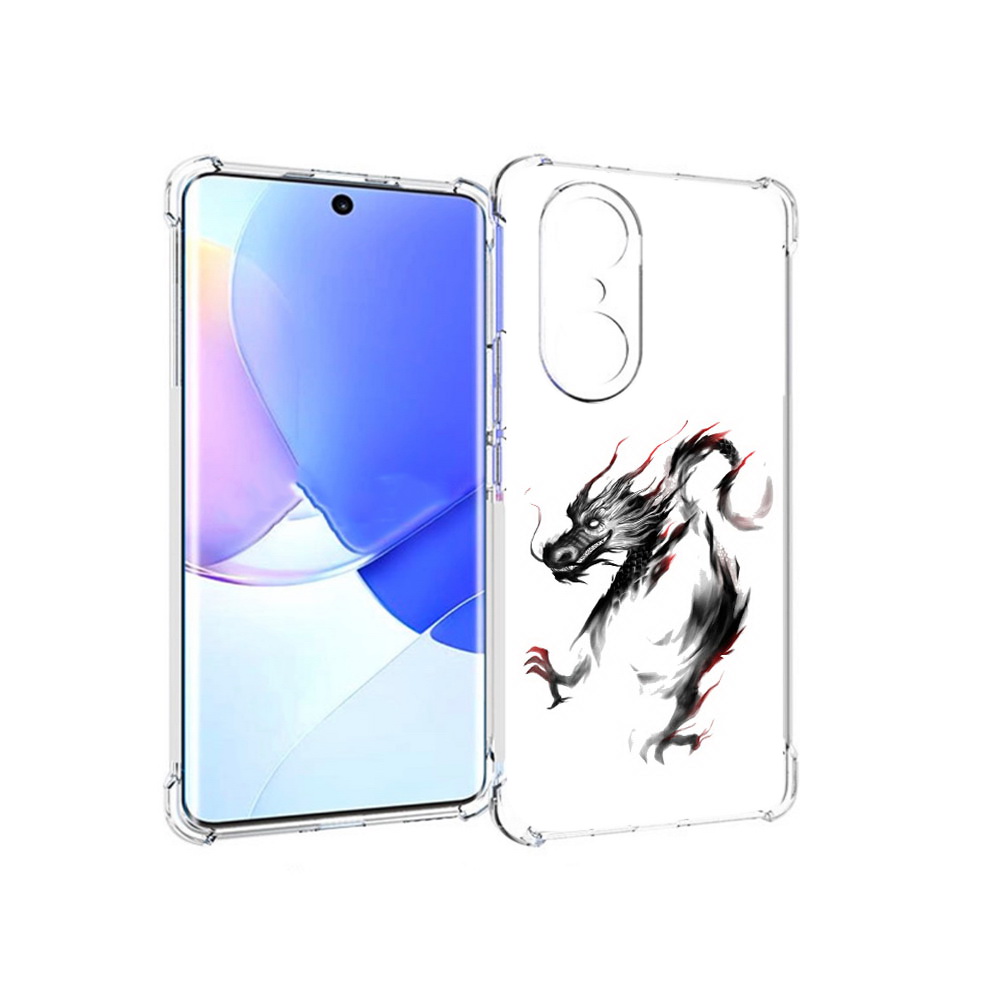 

Чехол MyPads Tocco для Honor 60 Pro черный дракон, Прозрачный, Tocco