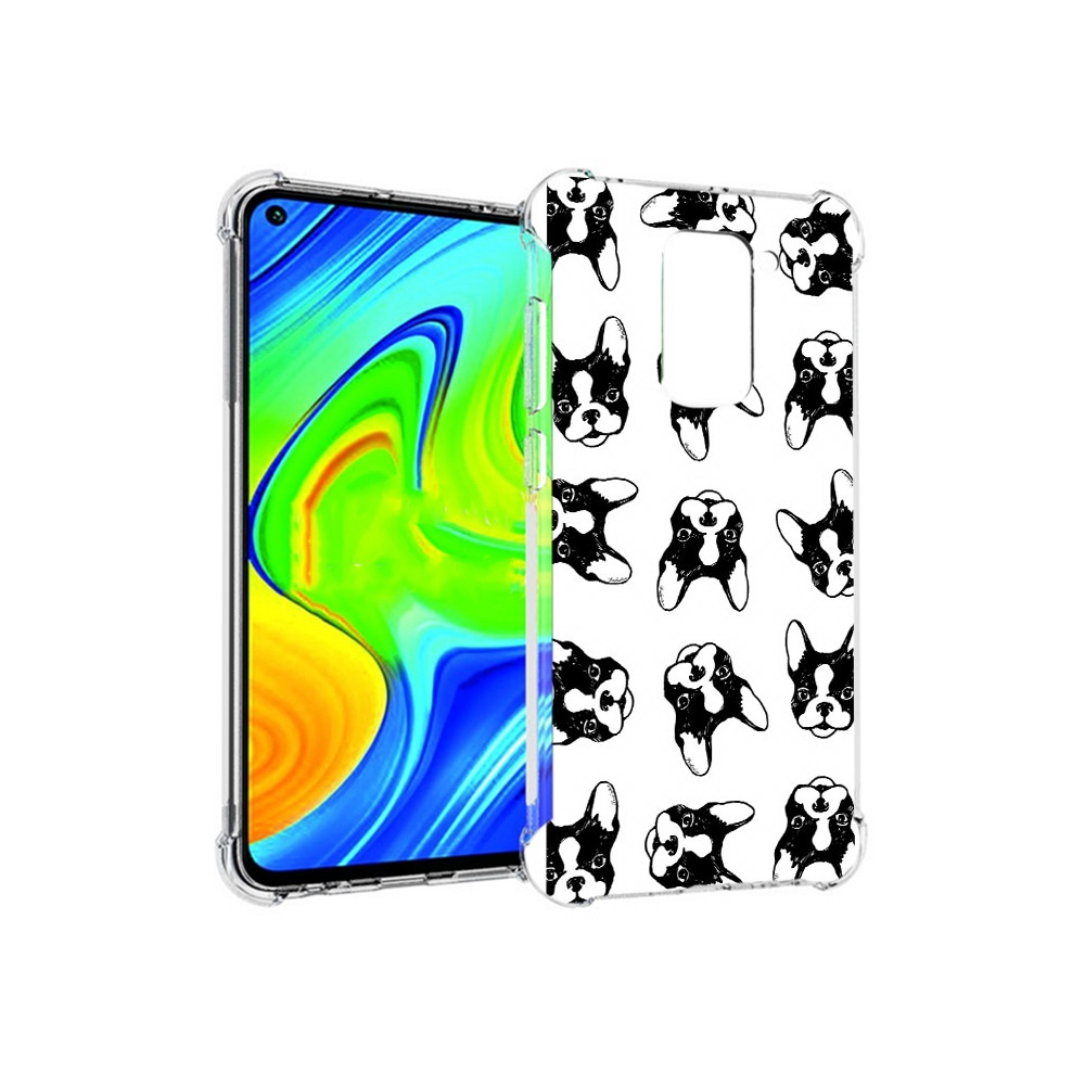 Чехол MyPads Tocco для Xiaomi Redmi Note 9 черно белые собачки (PT150805.258.683)
