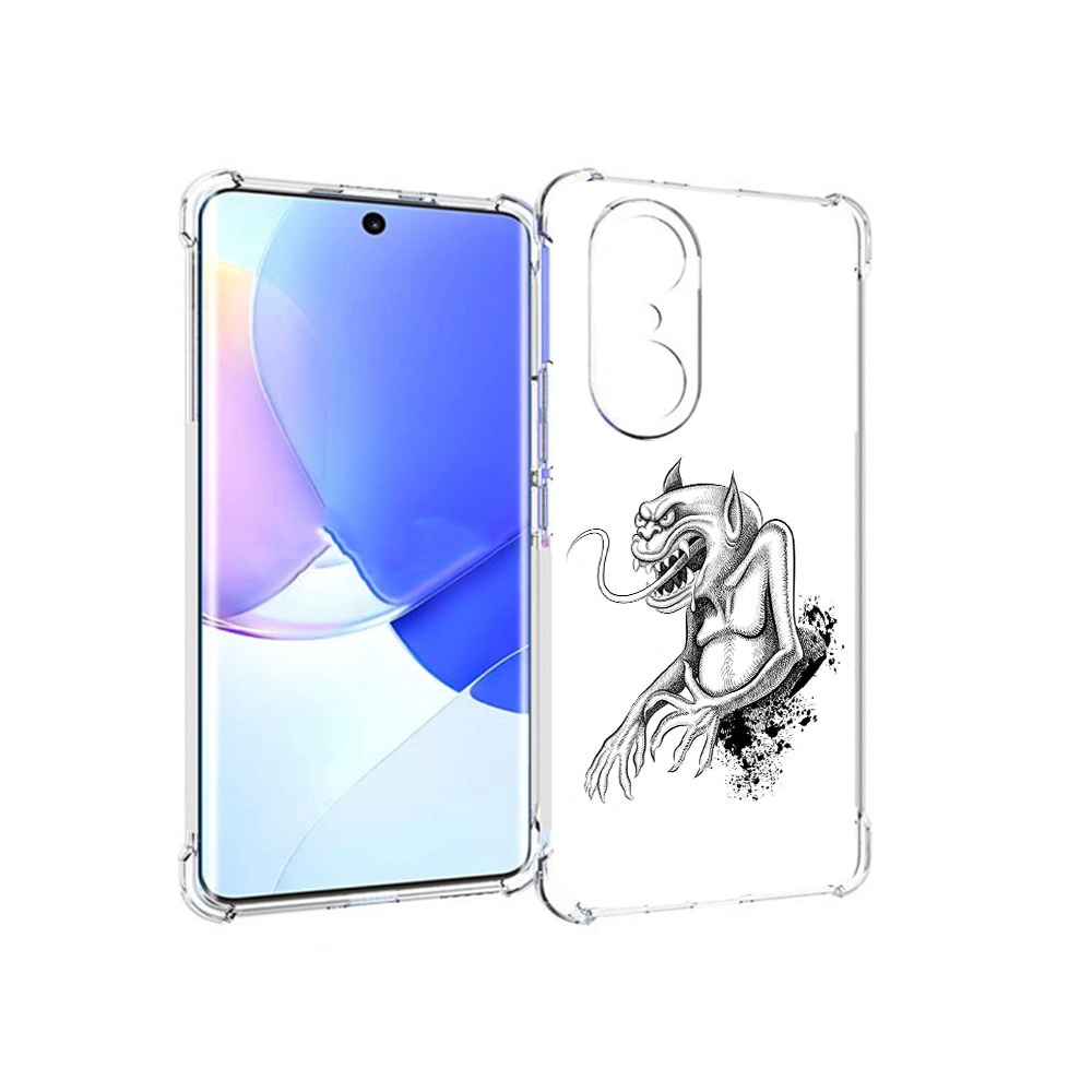 

Чехол MyPads Tocco для Honor 60 Pro чорт, Прозрачный, Tocco
