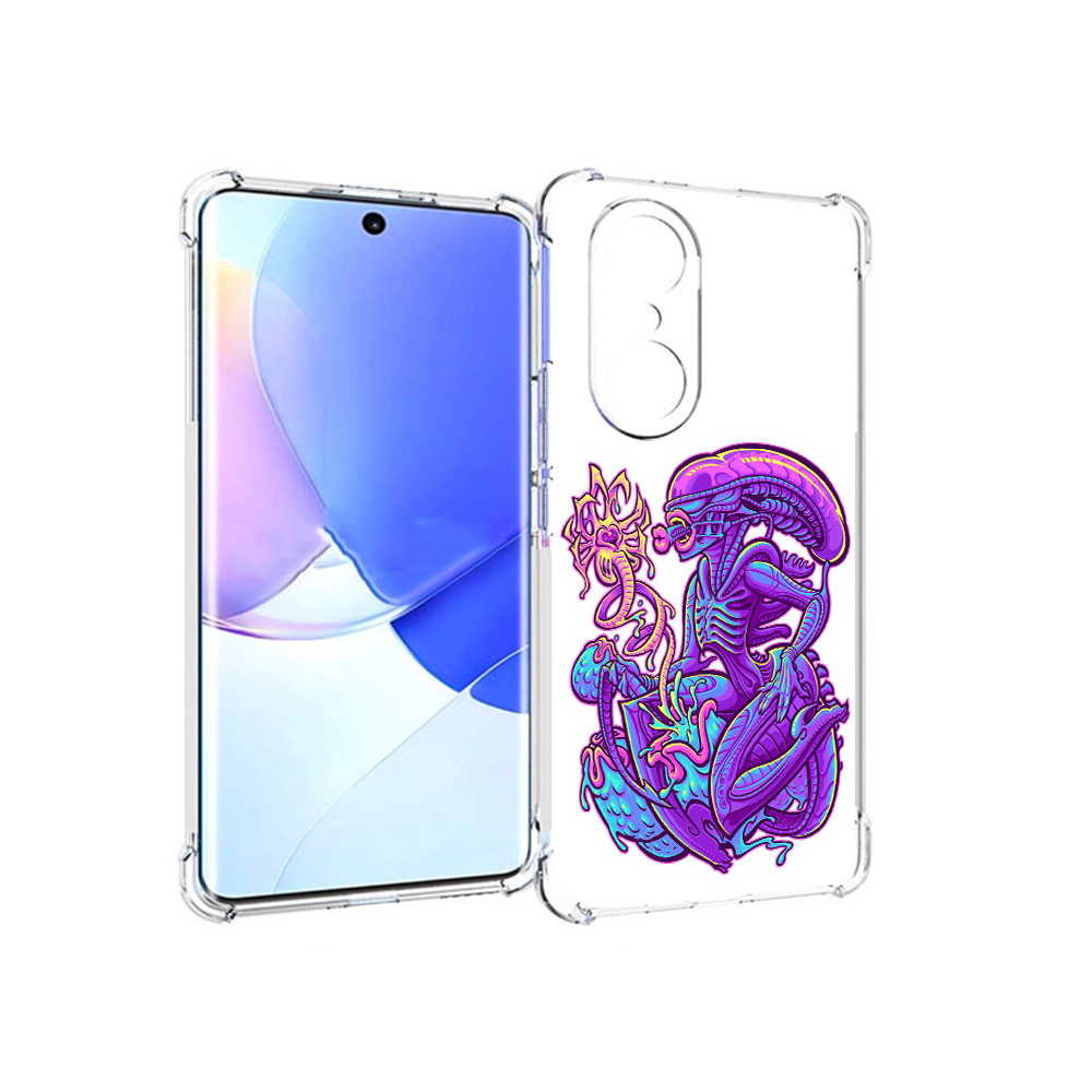 

Чехол MyPads Tocco для Honor 60 Pro чужой фиолетовый цвет, Прозрачный, Tocco