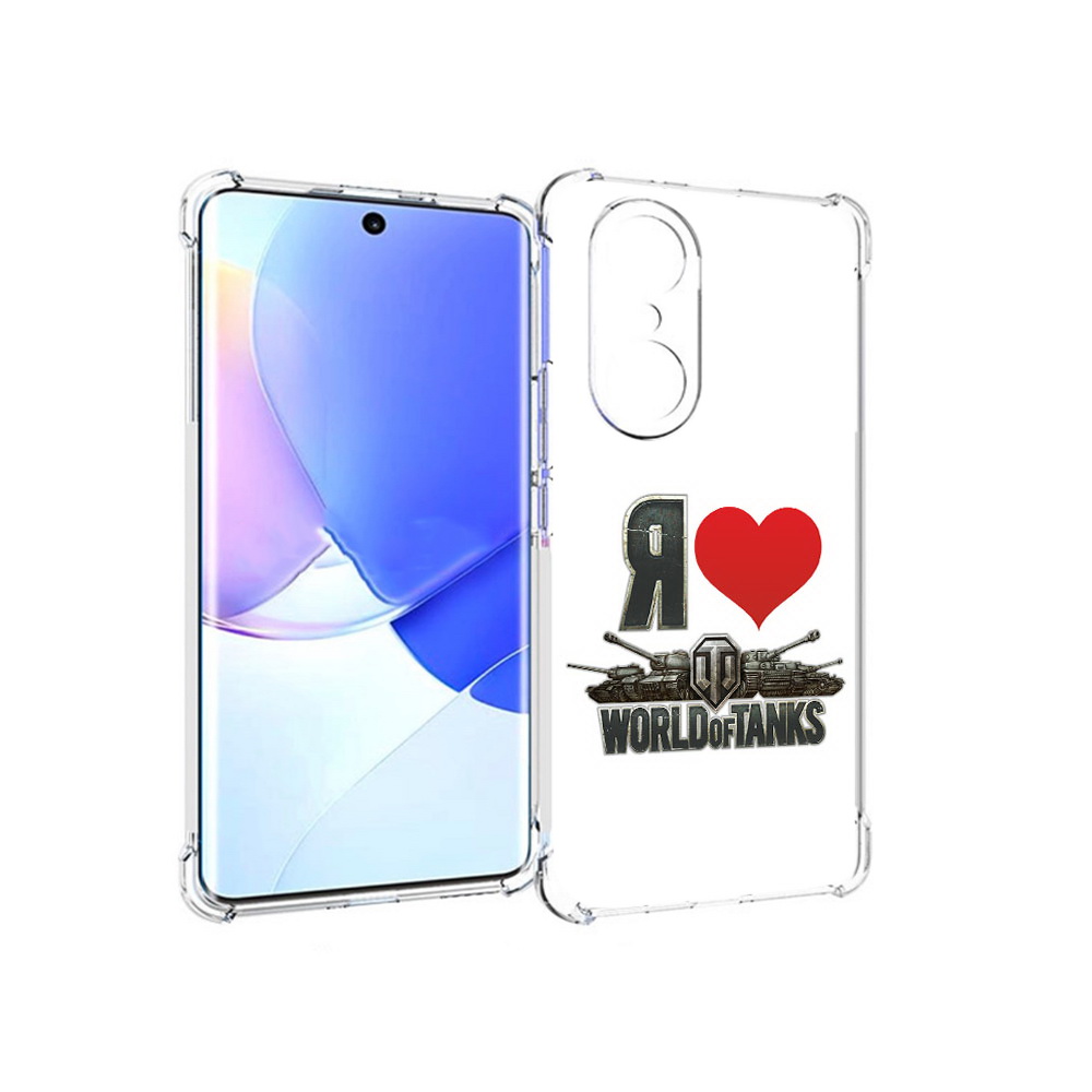 

Чехол MyPads Tocco для Honor 60 Pro я люблю ворлд оф танк, Прозрачный, Tocco
